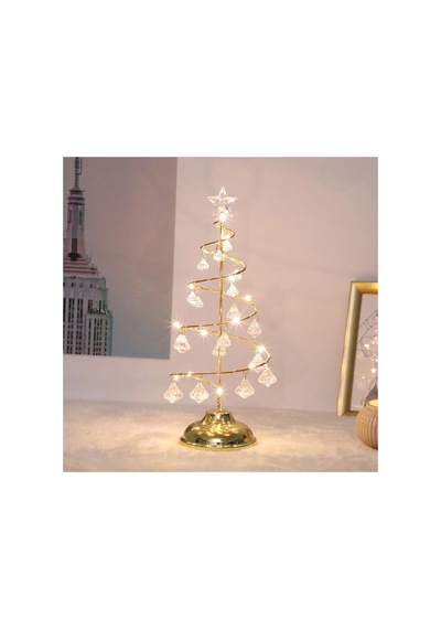 Yapay Kristal Elmaslı Led Işıklı Yılbaşı Ağacı Noel Süs Dekor Diğer