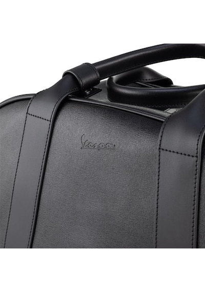 Vespa Deri Çanta Siyah 30lt Vespa Logolu / Pıaggıo Siyah