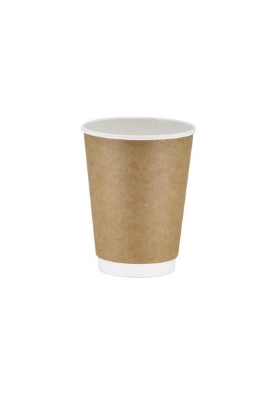 14 Oz Double Wall Karton Bardak Kapaklı 100 Adet Çift Katmanlı Sıcak Içecek Bardağı