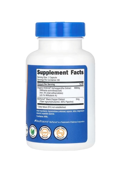 Nutricost Ksm-66 Aswaganda Root Extract 600mg, 60 Veggie Caps...