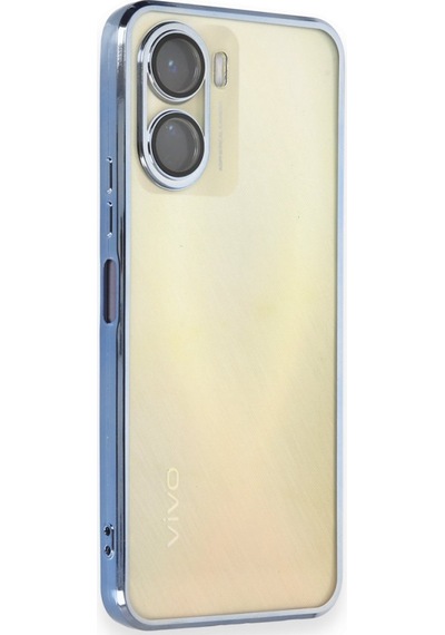Vivo Y16 Kılıf Kamera Lens Korumalı Parlak Silikon Kapak Ryc/razer Lens - Açık Mavi Açik Mavi