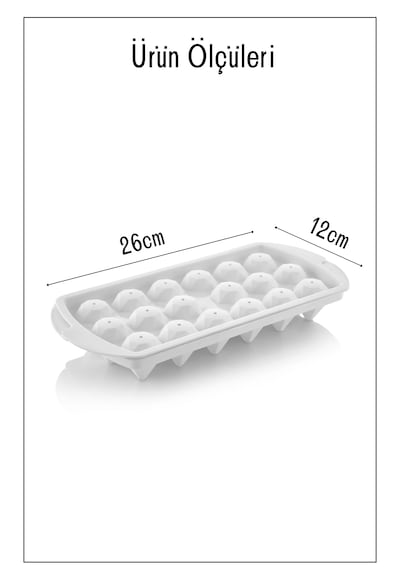 18 Bölmeli Elmas Model Buz Kalıbı / 2'li Set - Antrasit