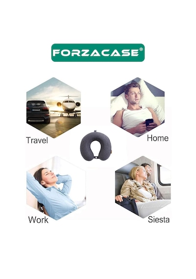 Forzacase Ortopedik Seyahat Yastığı Yolculuk Boyun Yastığı Fc1004