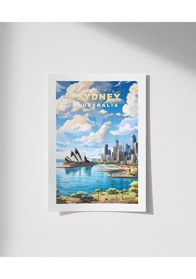 Çerçevesiz Poster Sydney Limanı Ve Opera Binası