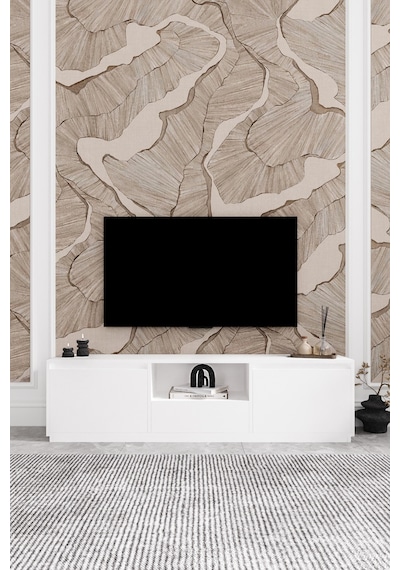 Vanguard 3 Kapaklı Tv Ünitesi 160 Cm - Beyaz Beyaz