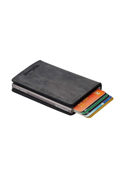 Walsmart Slim Crazy Akıllı Mekanizmalı Cüzdan Hakiki Deri