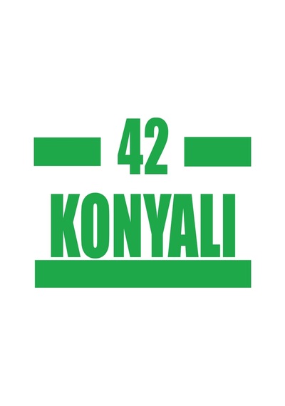 42 Konyalı Araba Sticker 17x17 Cm Yeşil