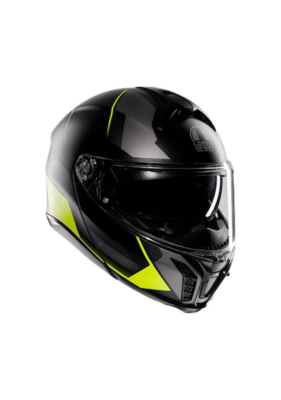 Agv Tourmodular Mlt Perceptıon Fluo Kask Mat Siyah Sarı