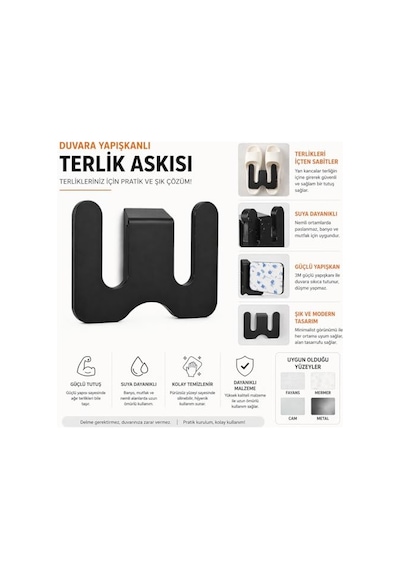Orret Home Duvara Yapıştırılabilir Terlik Askısı Metal Terlik Organizeri Banyo Terlik Tutucu Yapışkanlı Duvar Askılığı Çift Terlik Aparatı Siyah Minimalist Tasarım Açık Ceviz Orret Home Duvara Yapıştırılabilir Terlik Askısı Metal Terlik Organizeri Banyo Terlik Tutucu Yapışkanlı Duvar Askılığı Çift Terlik Aparatı Siyah Minimalist Tasarım Açık Ceviz