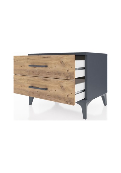 Hyperion Komodin 2 Çekmeceli 60x44x48 Antrasit-çam Antrasit