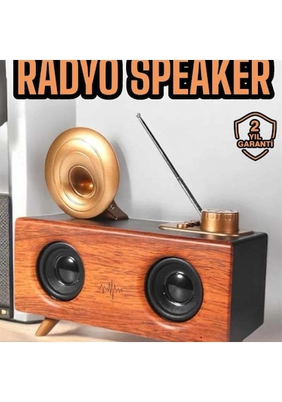 Çalar Radyo Müzik Kutusu Nostaljik Hoparlör Speaker 07228008