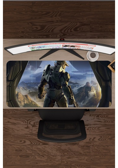 Halo Kaymaz Dikişli Kauçuk Oyuncu Mousepad V3 - 90x40 Xxl Gaming Mouse Pad Fare Altlığı