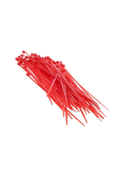 Tek-iş Kablo Bağı Plastik Cırt Kelepçe 200 Mm X 2.5 Mm Kırmızı 100 Adet