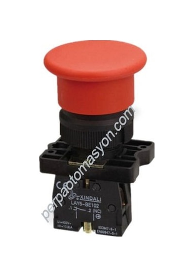Lay5-ec42 Plastik Yaylı Acil Stop Butonu Nc