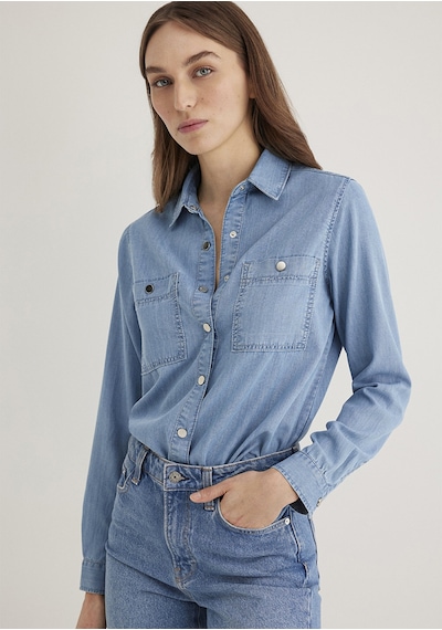 Mavi - Betty Gold Açık Mavi Jean Gömlek 1210818-89159 Açık Mavi