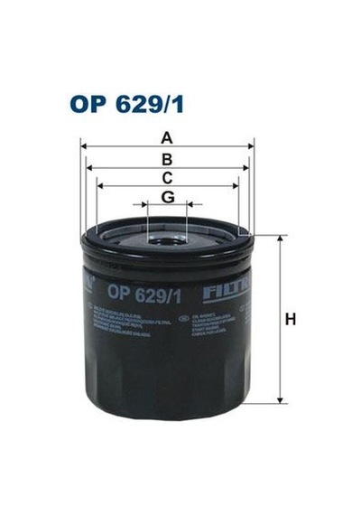 Fıltron Op629.1 Yağ Filtresi Ford Focus/mondeo/fıesta/mazda/escort-1.25-1.4-1.6 Benzin Em5g 6714 Aa-bm5g 6714 Aa-7s7g 6714