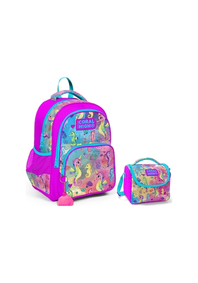 Coral High Pembe Denizatı Kız Çocuk İlkokul Çantası Ve Beslenme Çantası Seti