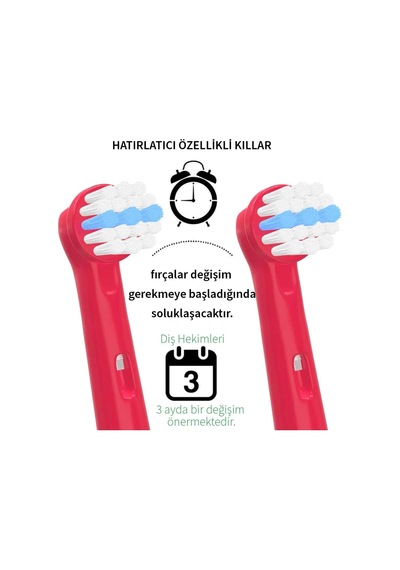 Kids Extra Care Oral-b Çocuk Elektrikli Ve Şarjlı Diş Fırçaları Çocuklar İle Uyumlu Çocuk Diş Fırçası Yedek Diğer
