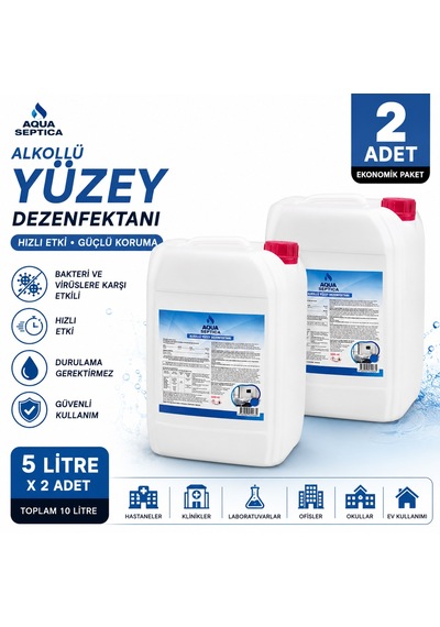 Aqua Bazlı Yüzey Dezenfektanı 5 L 2 Adet