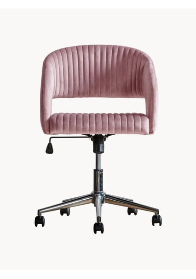 Westwing Murray Kadife Çalışma Sandalyesi Yüksekliği Ayarlanabilir, Siyah & Gümüş Açık Pembe 257 Westwing Murray Kadife Çalışma Sandalyesi Yüksekliği Ayarlanabilir, Siyah & Gümüş Açık Pembe 257