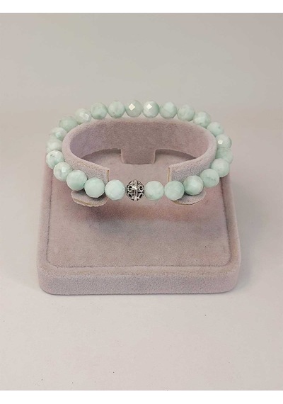 Larimar Taşı Faset Kesim 8mm Unisex Bileklik 42535-tek Çok Renkli Larimar Taşı Faset Kesim 8mm Unisex Bileklik 42535-tek Çok Renkli