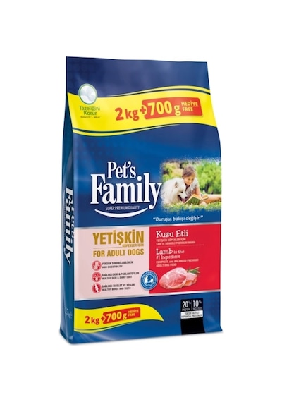 Pet's Family Super Premium Kuzu Etli Yetişkin Köpek Maması 2700 G
