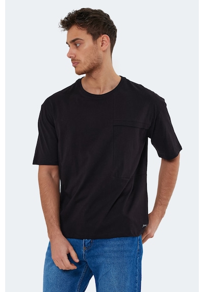 Slazenger Kaurı In Oversize Erkek Siyah Tişört Siyah
