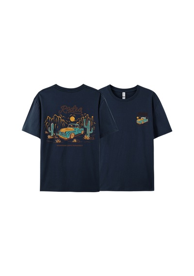Startmore Y2k Vintage Tişört Tee Rodeg Batı Aşk Nazikçe Romantik Çöl Mavi