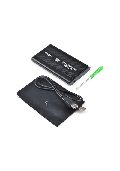 AoGo USB 2.0 Sata 2.5 Harddisk Kutusu + Kılıf Metal Harici Disk Kutusu