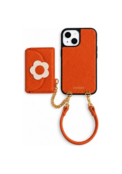 Kombinlenebilir - İphone 15 Uyumlu Pu Deri Magsafe Kılıf -hera Serisi By Bero Lina Turuncu