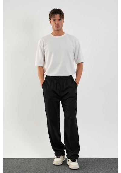 Redline Fate Erkek Baggy Rahat Pantolon Siyah