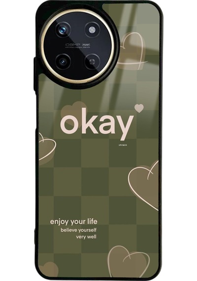 Oppo Realme 11 Enjoy Your Life Tasarımlı Glossy Telefon Kılıfı Siyah
