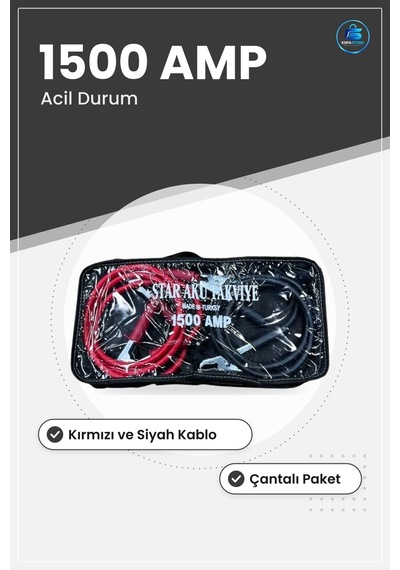 Akü Takviye Kablosu Amp Oto Araç Aksesuarı Acil Durum Çantalı Yar