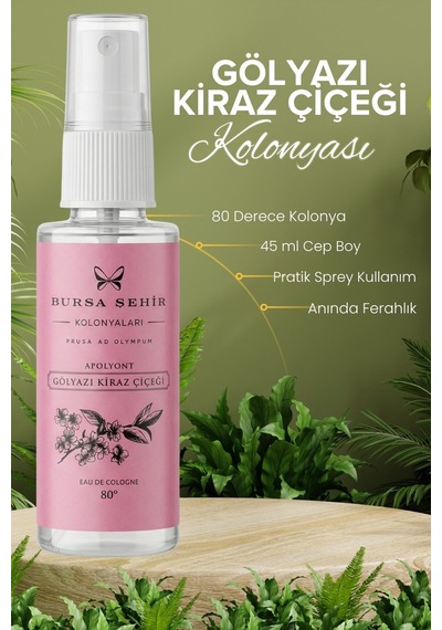Bursa Şehir Kolonyaları, 5'li Gölyazı Kiraz Çiçeği Kolonyası, Cep Boy Kolonya, Sprey Kolonya