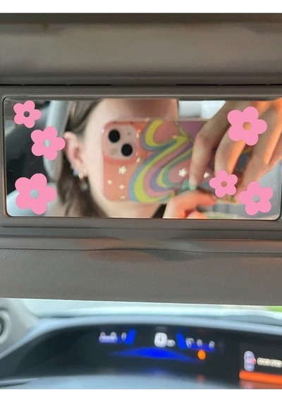 Çiçek Araba Ayna Sticker