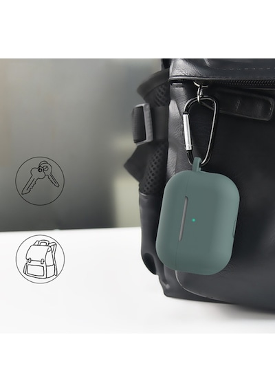 Ally Apple Uyumlu AirPods Pro Ince Slim Silikon Kilif+Anahtarlik 404440307