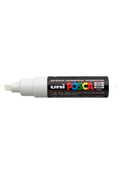 Uni-ball Markör Boyama Posca Su Bazlı Poster 8.0 Mm Beyaz Pc-8k Çok Renkli