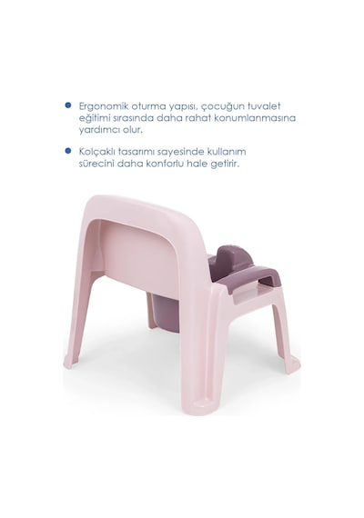 Babyjem Afacan Lazımlık Ergonomik Tuvalet Eğitimi Yardımcısı Soft Pembe