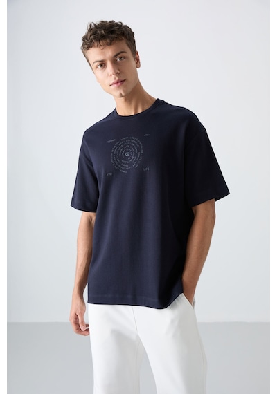 Tommy Life Lacivert Pamuklu Kalın Yumuşak Dokulu Oversize Fit Baskılı Erkek T-shirt - 88324 Lacivert Tommy Life Lacivert Pamuklu Kalın Yumuşak Dokulu Oversize Fit Baskılı Erkek T-shirt - 88324 Lacivert