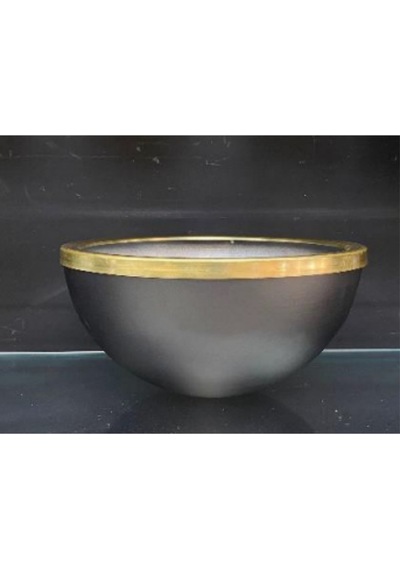 Erk 03 Siyah Gold Dekoratif Vazo Modern Şık Salon Büyük Boy Vazo Altın
