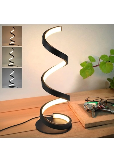 Özel Tasarım Kıvrımlı Spiral Gece Lambası Led 3 Farklı Işık Modu Yatak Oturma Odası Düşük Enerji Çok Renkli