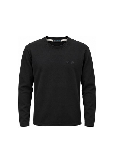 Glow Star Bisiklet Yaka Slim Fit Erkek Sweatshirt - 7777 Siyah