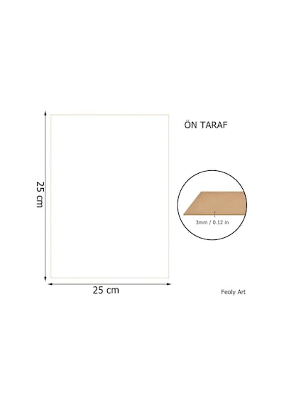 3 Mm 25x25 Mdf Plaka 5 Adet - Pasta Altlığı, Hobi, Maket, Ahşap El Sanatları 5 Li Paket 25 x 25