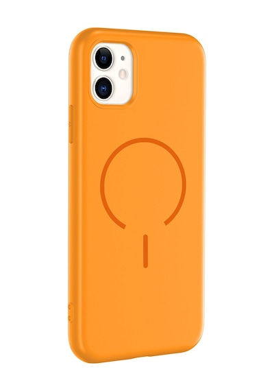 Apple Uyumlu iPhone 11 Kılıf M-safe Şarj Özellikli Ata Meta Kapak - Mürdüm Mürdüm