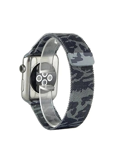 Ally Apple Watch Uyumlu   7-8 45mm 6-5-4 44mm Kayış Kordon Metal Milano Loop Kamuflaj 3-2-1 42mm- 5775