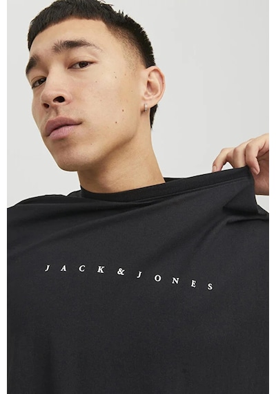Jack & Jones Jack&jones 12234746 0 Yaka Erkek Tshirt - Siyah SIYAH