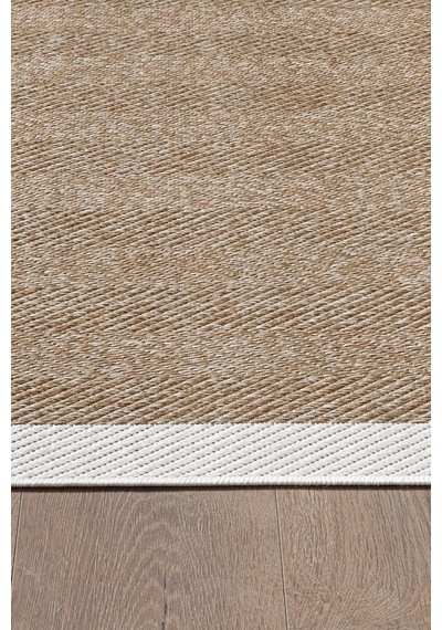 Mariesse Home Kolay Temizlenen Yıkanabilir Bordürlü Sisal Halı Sunsett E903 Hardal