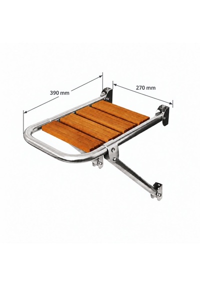 Sealux Marine Platform Teak Paslanmaz 39x27cm