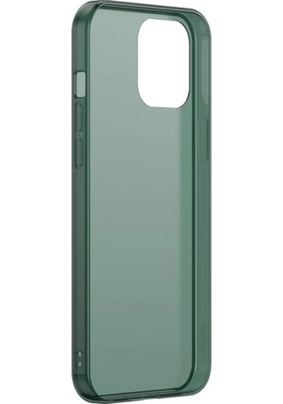 Baseus Frosted Glass Apple iPhone Uyumlu iPhone 12 -12 Pro 6.1inch Shockproof Koruyucu Kılıf- 5775 Yeşil