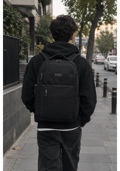 Evolution Usb Girişli & Şifre Kilitli Laptop Sırt Çantası Siyah